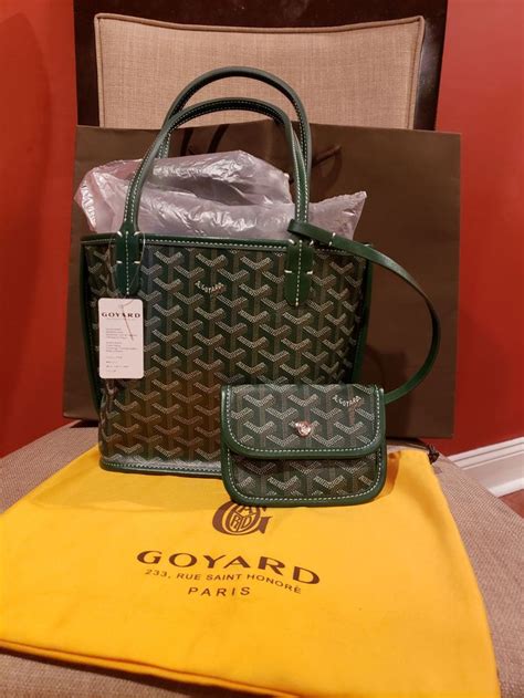 goyard bag green|reversible goyard tote bag.